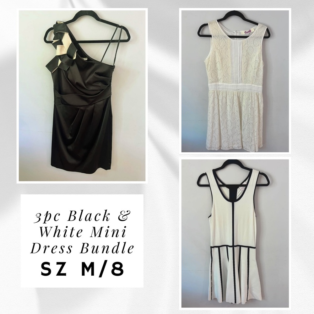 Medium Black & White Mini Dress Trio